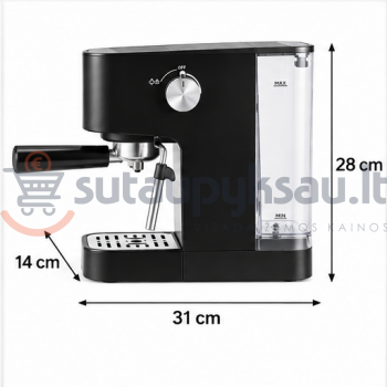 Ambiano EM25 pusiau automatinis espresso kavos aparatas Ambiano EM25 pusiau automatinis espresso kavos aparatas